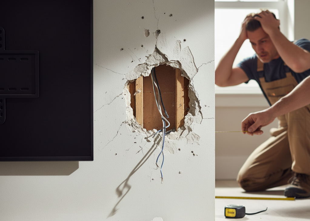 does tv mount damage wall in adelaide