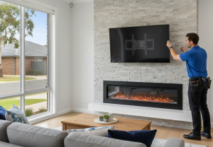 can you mount a tv above an electric fireplace in adelaide