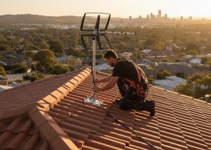 how to install tv antenna on tile roof in adelaide