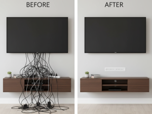 how to conceal cables wall mounted tv