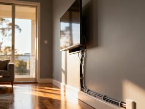 how to hide cables from wall mounted tv in Adelaide