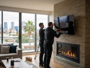 can you wall mount a tv above fireplace safely in Adelaide